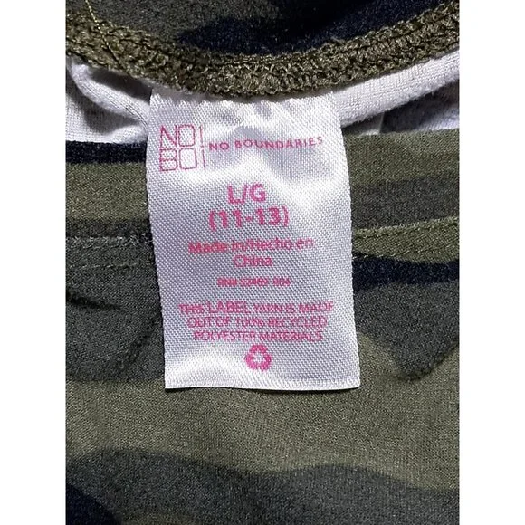 Camo Love Heart Sleeveless Tank Top Recycled Poly/Spandex L/G 11-13 - Picture 2 of 6